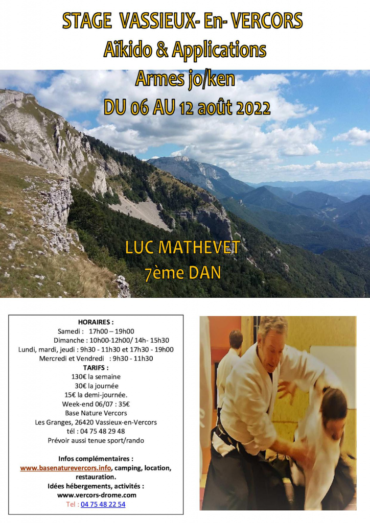 Affiche stage aikido 2023
